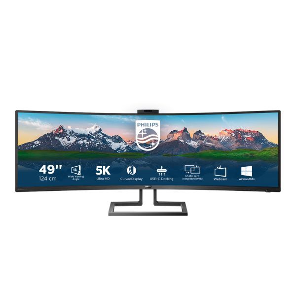foto del prodotto philips p line display lcd curvo in 32 9 superwide 499p9h 00