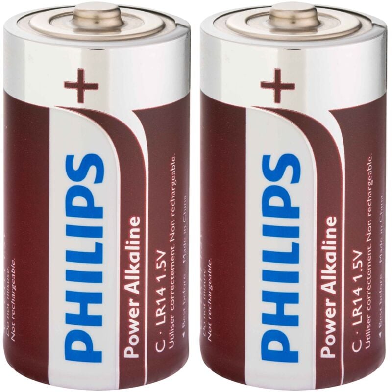 foto del prodotto philips pile lr14 c alcaline 2 pezzi
