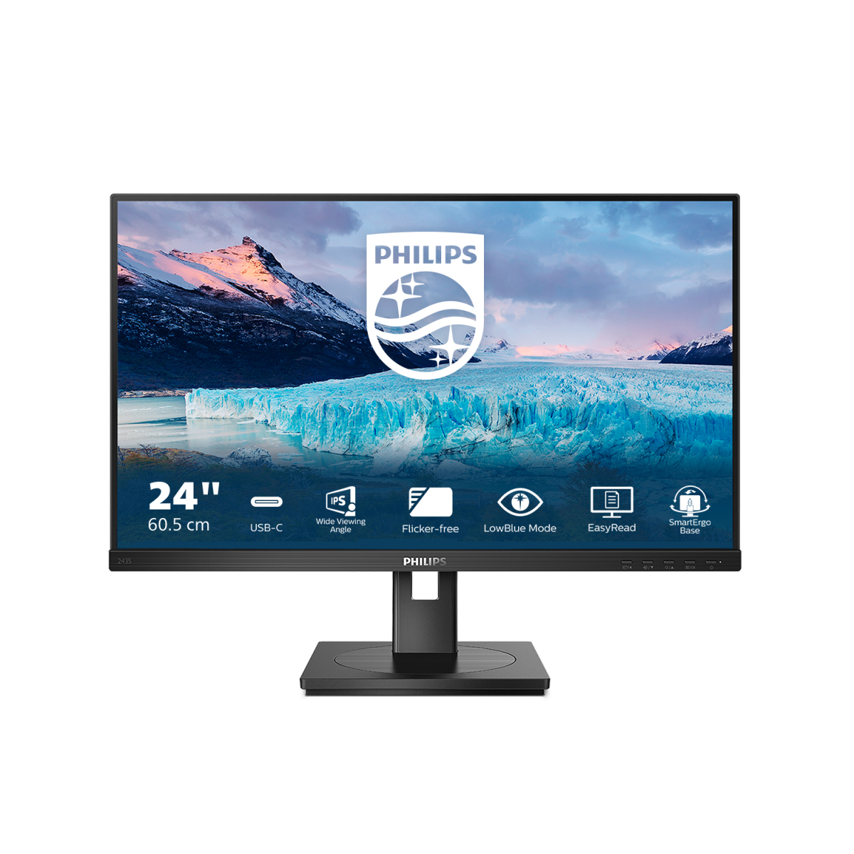 foto del prodotto philips s line 243s1 00 monitor pc 60,5 cm 23.8 1920 x 1080 pixel full hd lcd nero