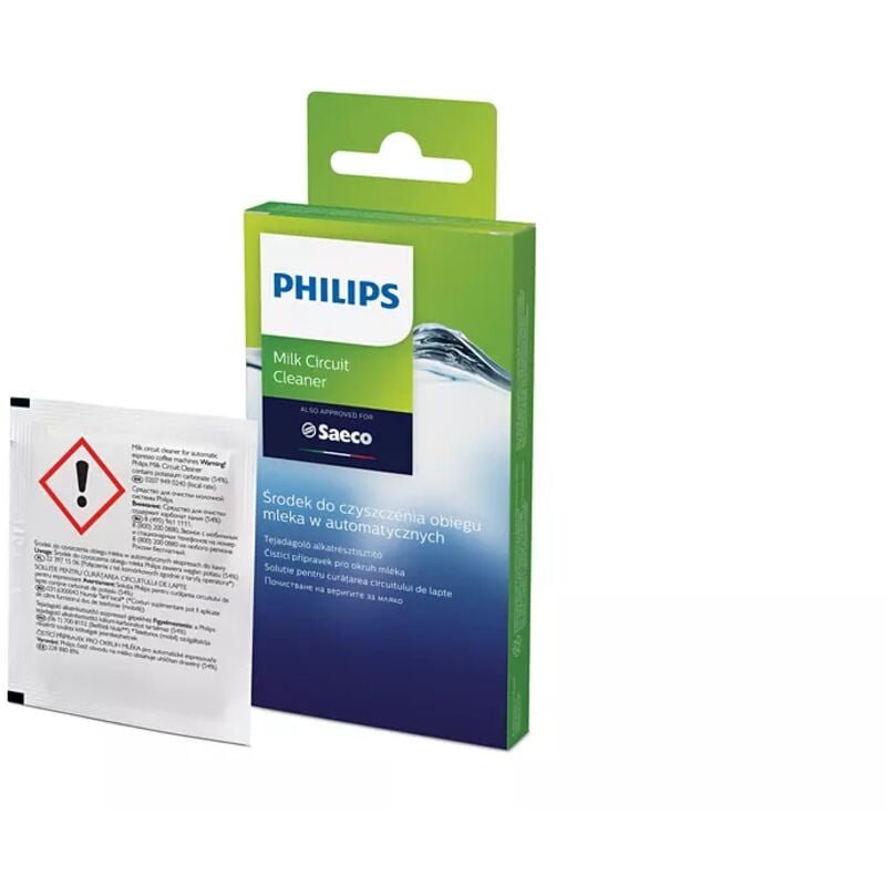 foto del prodotto philips saeco ca6705 10 polvere detergente per sistemi di schiumatura del latte, 6 bustine da 2 g ciascuna