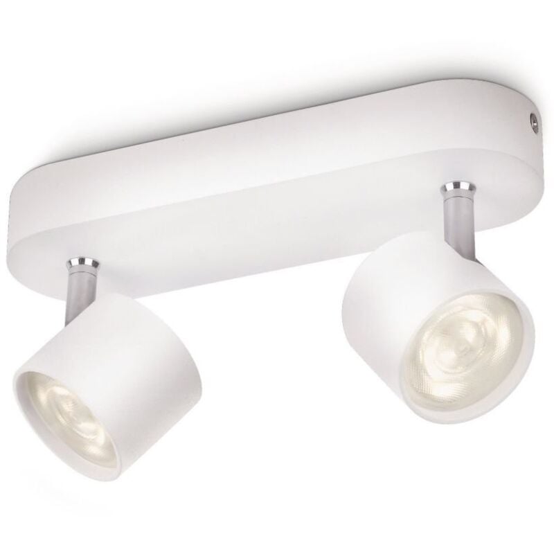 foto del prodotto philips star faretto led orientabile bianco 2 luci