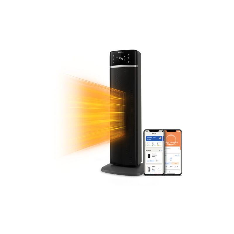 foto del prodotto philips termoventilatore a torre 5000 series cx5120 11 potenza 2000 watt oscillazione wi fi per ambienti fino a 20 mq colore nero