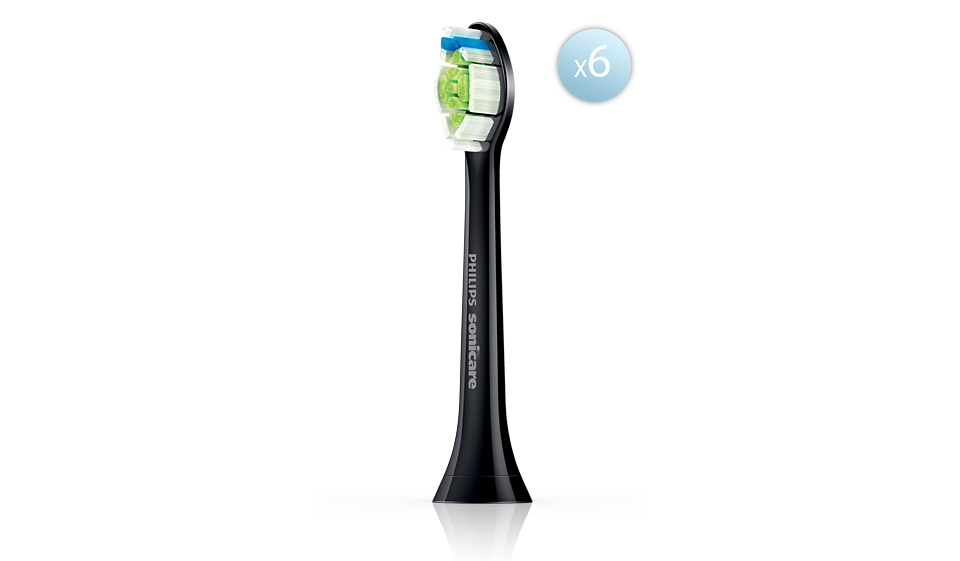 foto del prodotto philips testine ricambio 6pcs sonic hx6066 88 spazzolino proresult nero