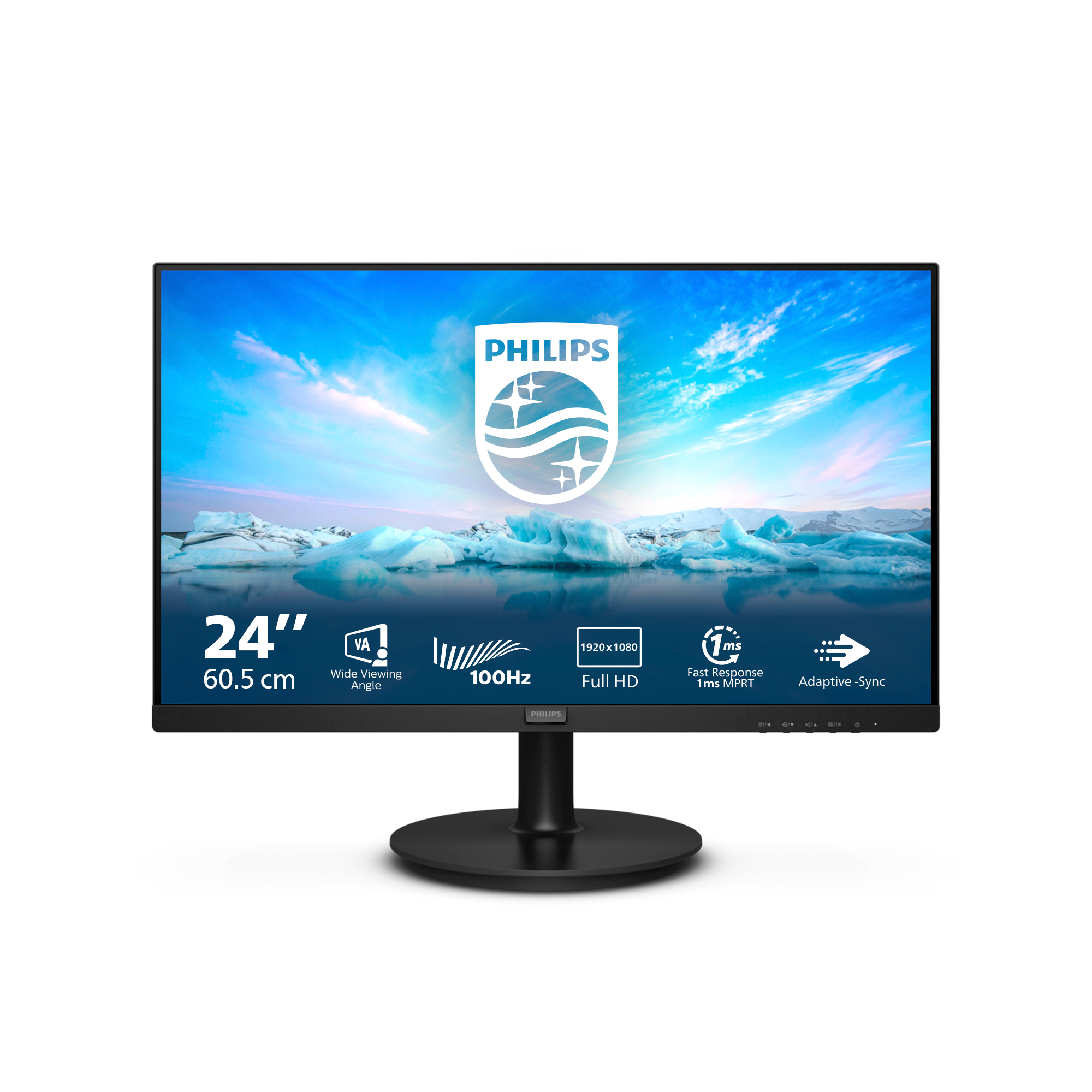 foto del prodotto philips v line 241v8lab 00 led display 60,5 cm 23.8 1920 x 1080 pixel full hd lcd nero