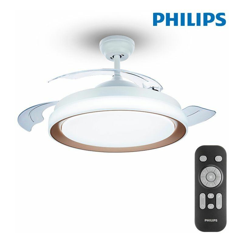 foto del prodotto philips ventilatore da soffitto con luce atlas dorato 35 w 28 w 4500 lm 2700 k 