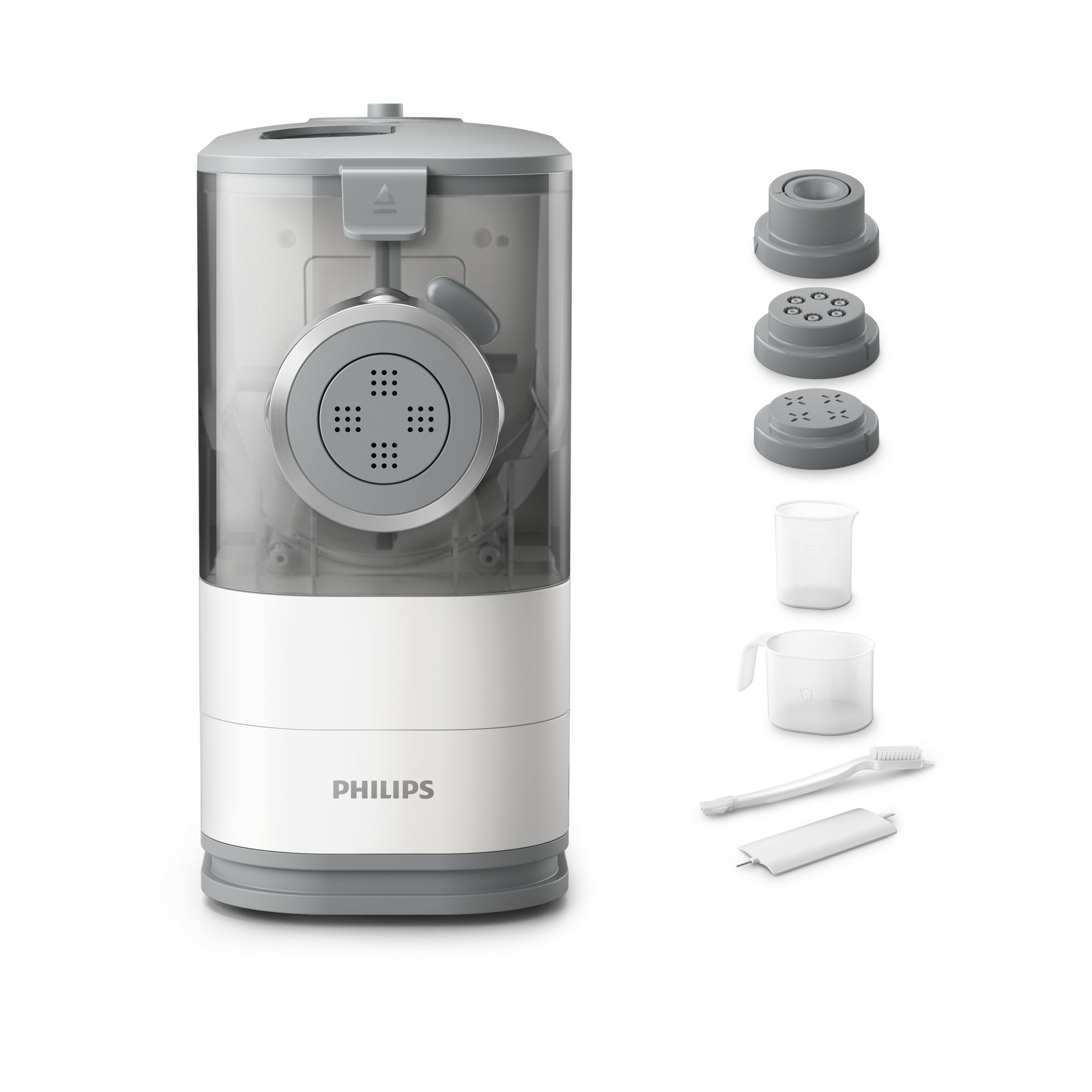 foto del prodotto philips viva collection 5000 series, macchina per la pasta fresca, pasta maker hr2345 19 compatto, con 4 trafile
