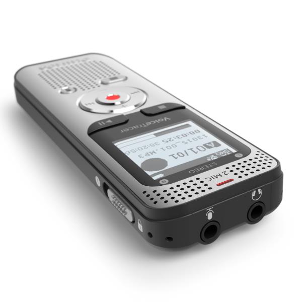 foto del prodotto philips voice tracer dvt2050 00 dittafono flash card argento