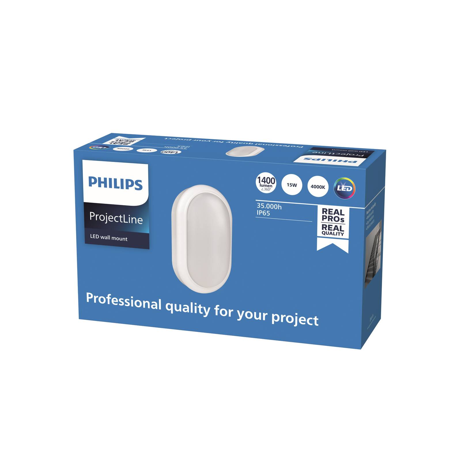 foto del prodotto philips wall mounted applique a led ovale, 4.000k