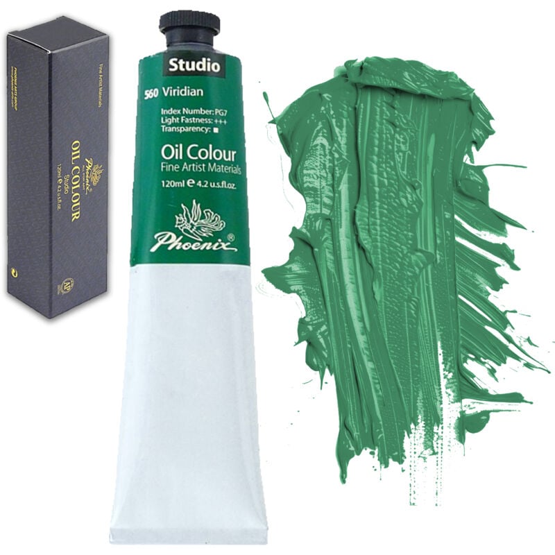 foto del prodotto phoenix studio pittura artistica ad olio tubo di alluminio da 120 ml 560 viridian