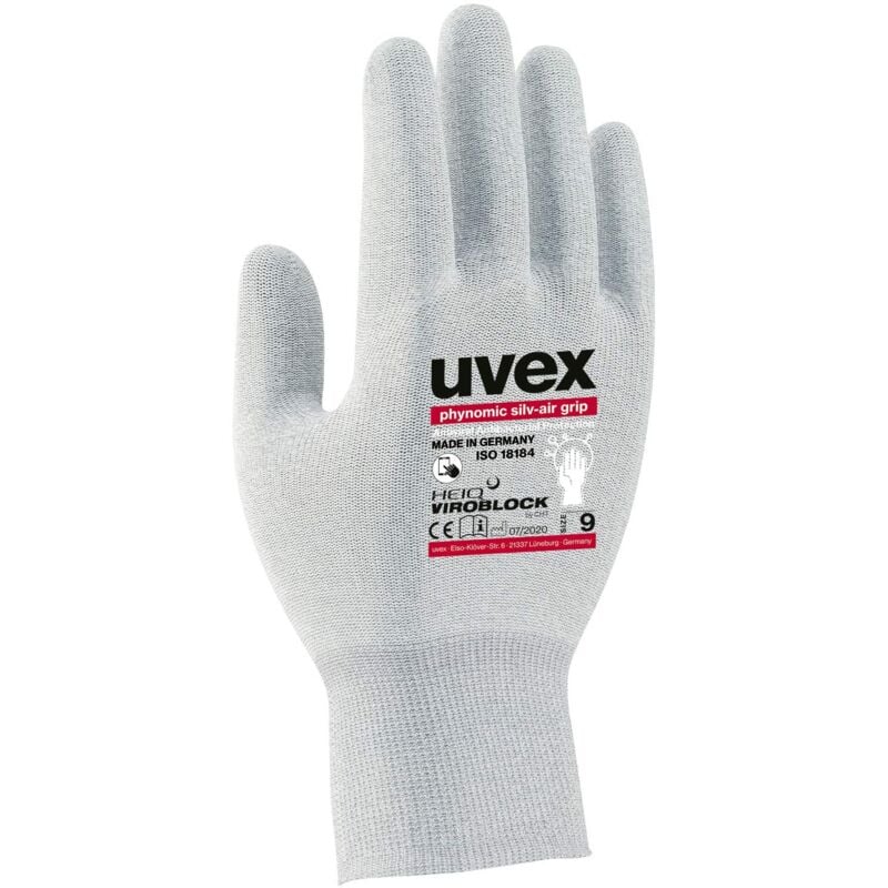 foto del prodotto phynomic silv air grip guanti igienici guanti protettivi riutilizzabili contro agenti patogeni microrganismi 11 2xl uvex