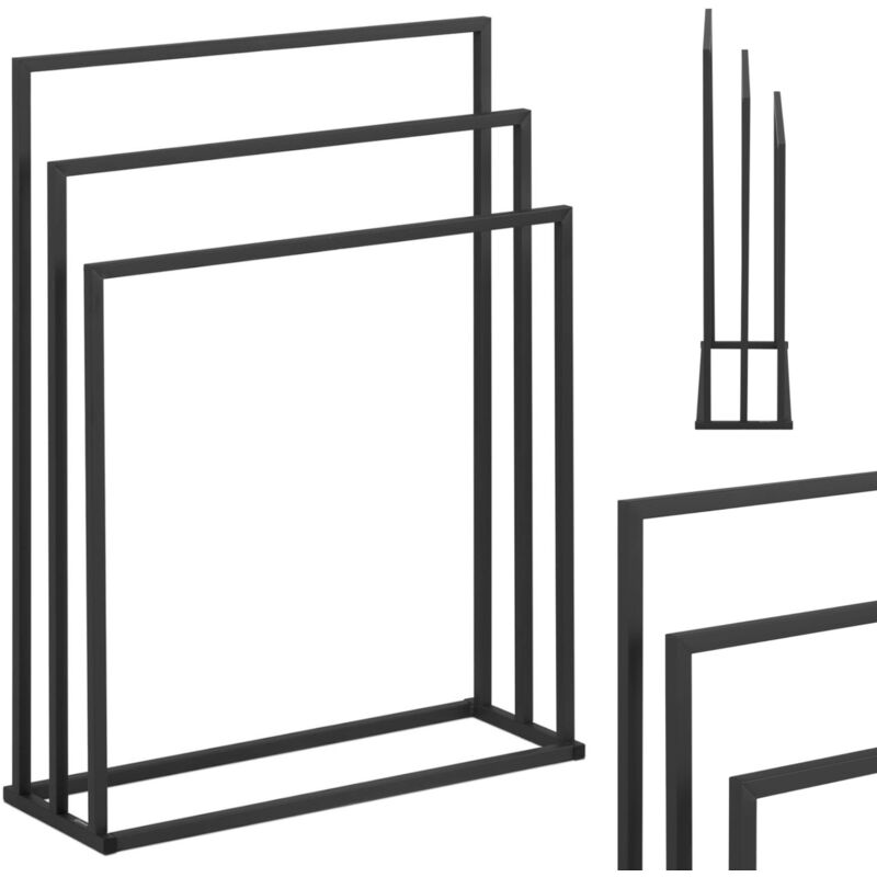 foto del prodotto physa appendiabiti da terra per 3 asciugamani, steel 65 x 21,5 x 84 cm, grigio scuro
