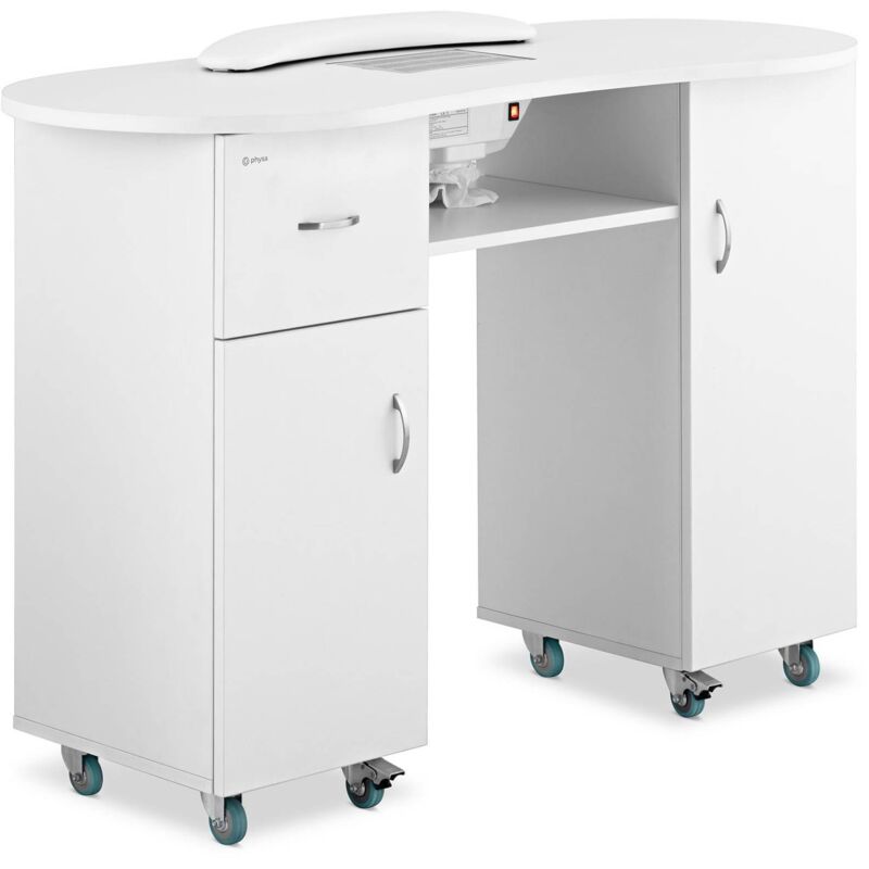 foto del prodotto physa tavolo manicure professionale bianco con aspirazione 1.200 x 503 x 803 mm