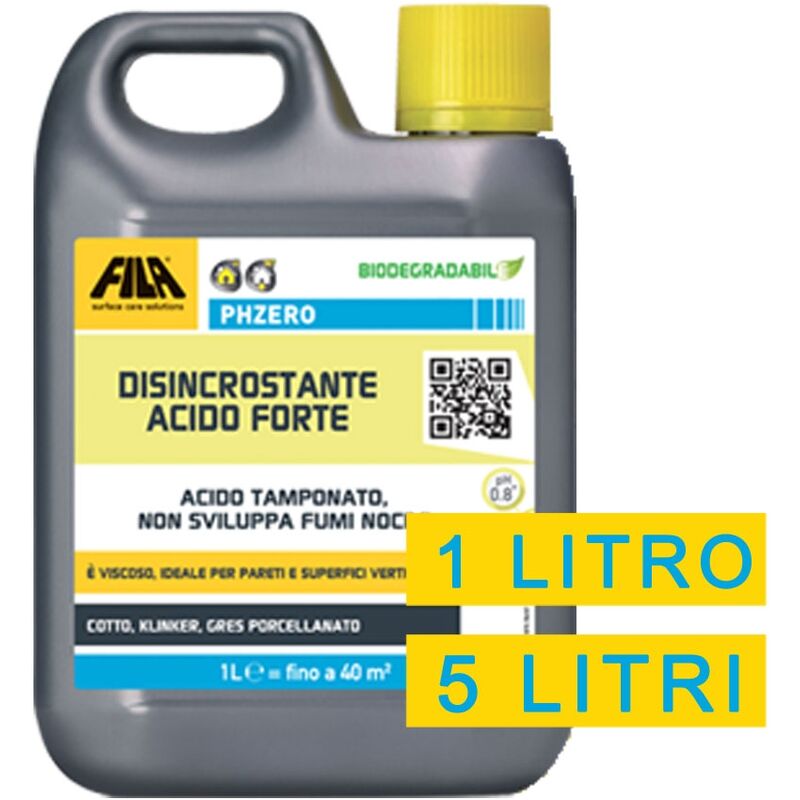 foto del prodotto phzero acido tamponato disincrostante forte 1lt fila
