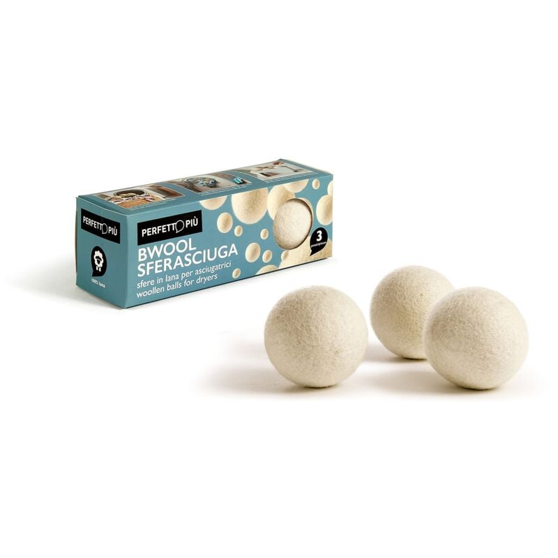 foto del prodotto pi bwool sfera pallina per asciugatrice, 100 lana della nuova zelanda, multicolore, 7x7x7 cm perfetto