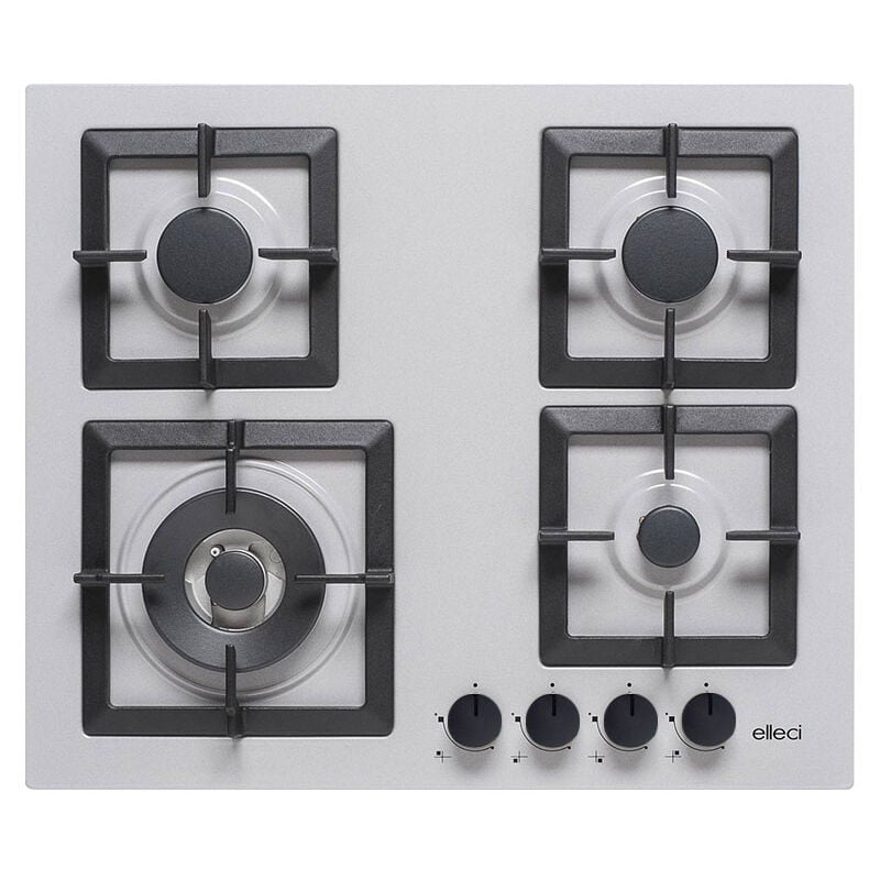 foto del prodotto piani cottura da incasso elleci plano 60 tcl 4 fuochi metaltek 79 grigio aluminium pmsp60179ws