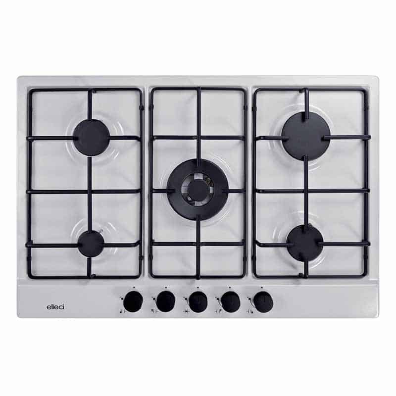 foto del prodotto piani cottura da incasso elleci style 75 5 fuochi granitek 68 bianco pgss75368cb