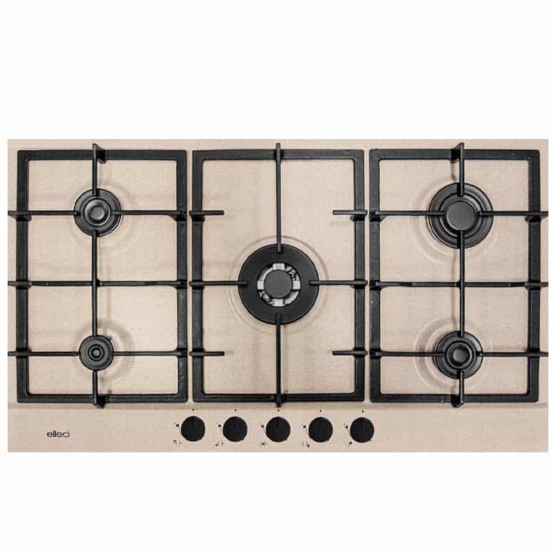 foto del prodotto piani cottura da incasso elleci style 90 tcc 5 fuochi granitek 51 avena pgss90251cng