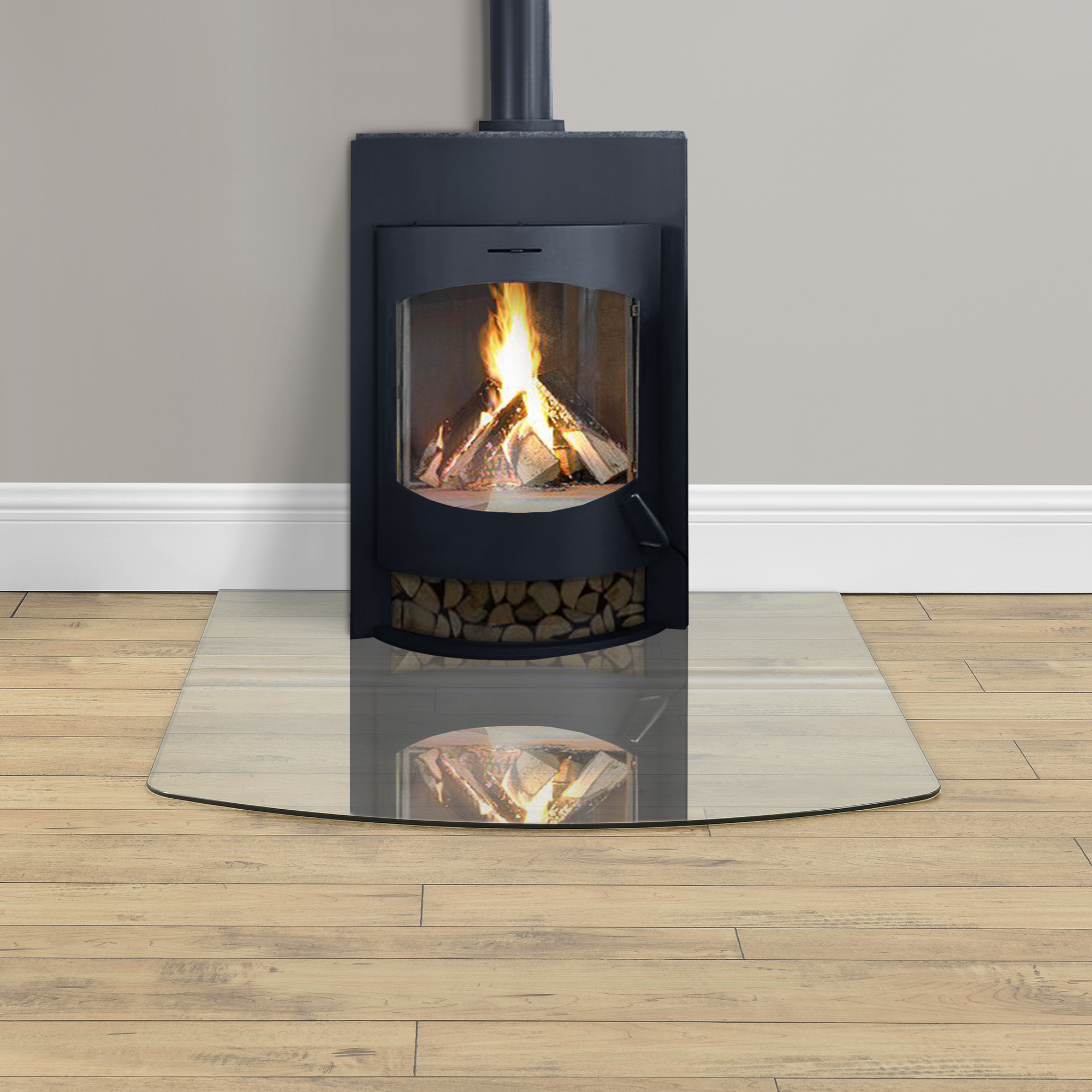 foto del prodotto piano a rettangolo circolare in vetro glasgow 850 x 750 mm per tavoli 39 fai da te 39 protezione pavimento stufa 