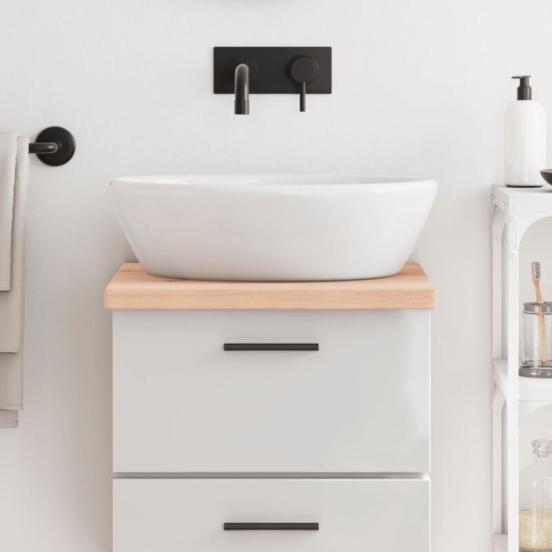foto del prodotto piano bagno 40x60x 2 4 cm in legno massello non trattato vidaxl