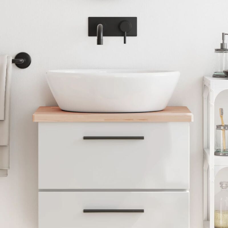foto del prodotto piano bagno 60x40x2,5 cm legno massello di faggio vidaxl