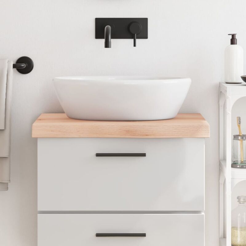 foto del prodotto piano bagno 60x60x 2 6 cm in legno massello non trattato vidaxl