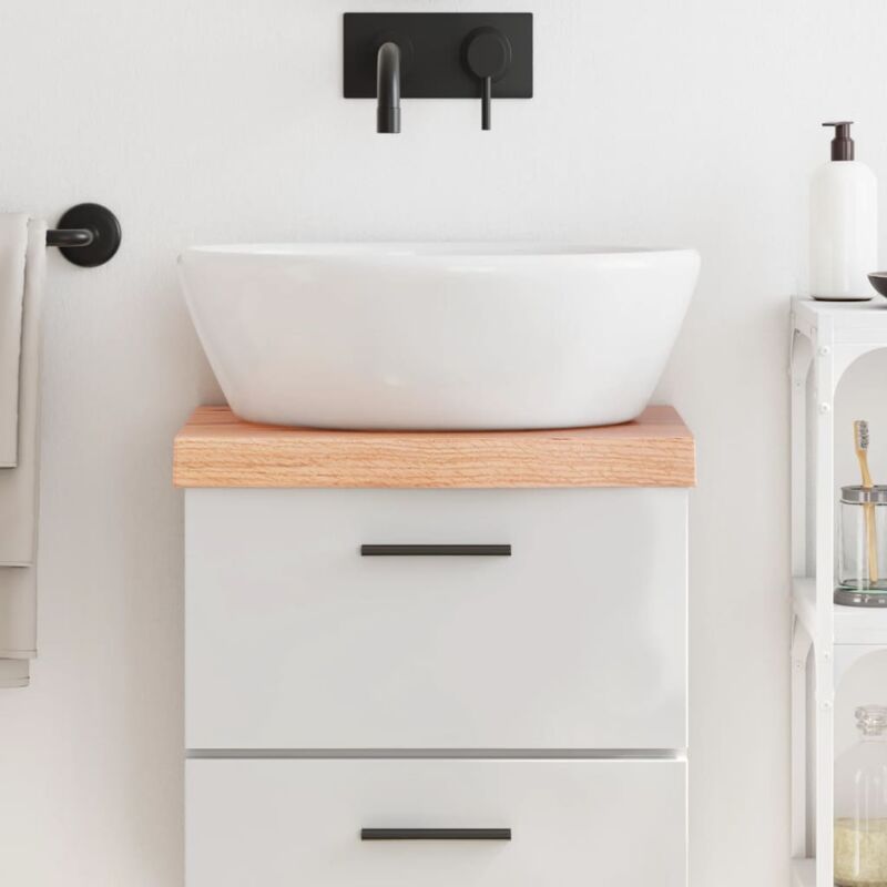 foto del prodotto piano bagno marrone 40x40x 2 6 cm legno massello trattato vidaxl