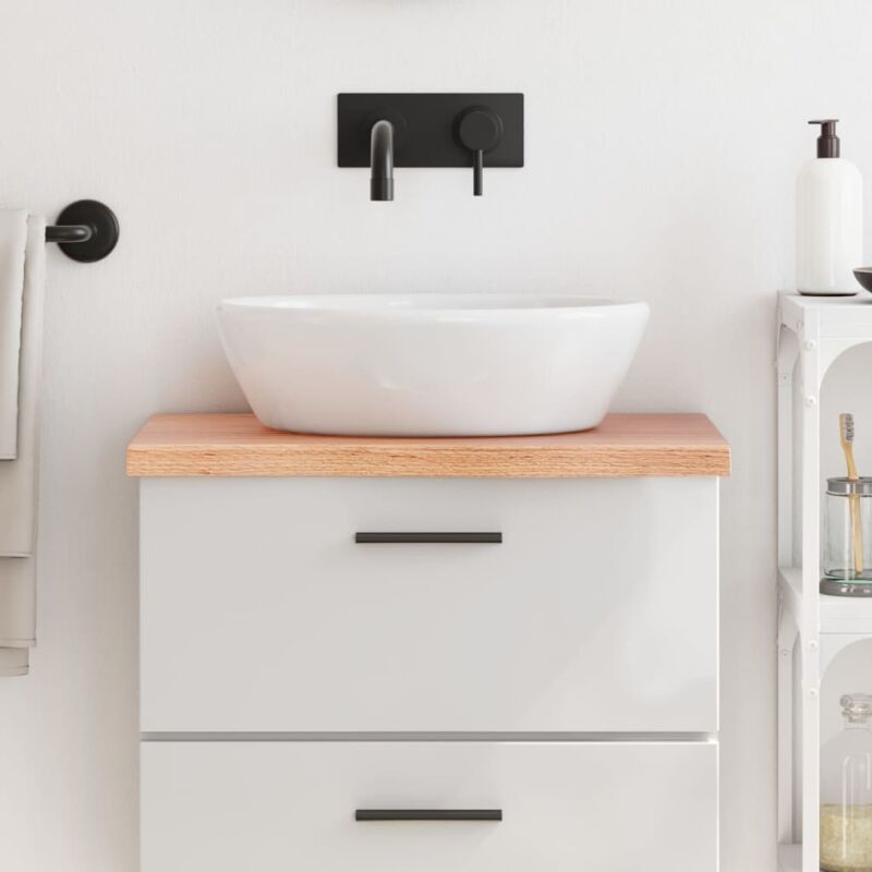foto del prodotto piano bagno marrone 60x40x 2 4 cm legno massello trattato vidaxl