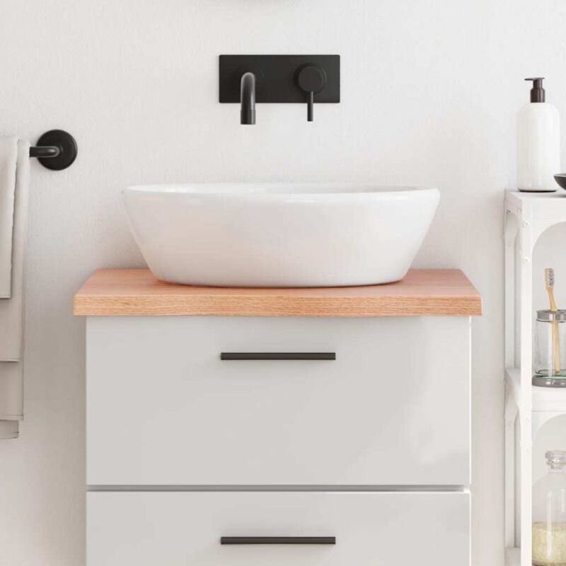 foto del prodotto piano bagno marrone 60x60x 2 4 cm legno massello trattato vidaxl