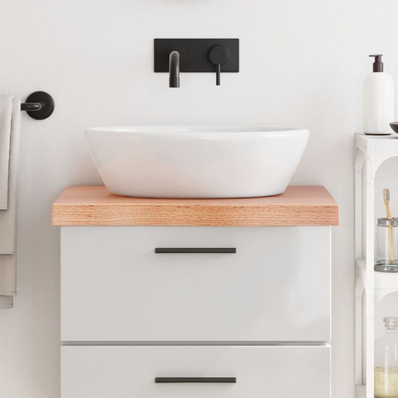 foto del prodotto piano bagno marrone 60x60x 2 6 cm legno massello trattato vidaxl