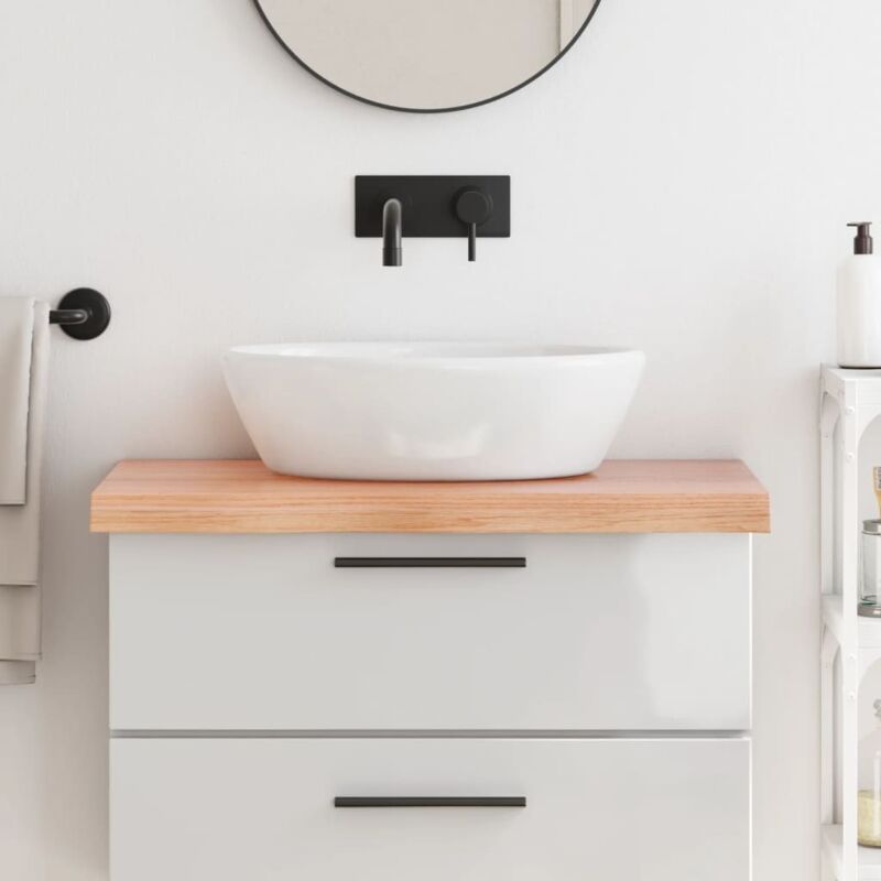 foto del prodotto piano bagno marrone 80x60x 2 6 cm legno massello trattato vidaxl