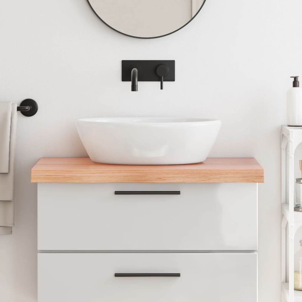 foto del prodotto piano bagno marrone 80x60x 2 6 cm legno massello trattatocod mxl 122379