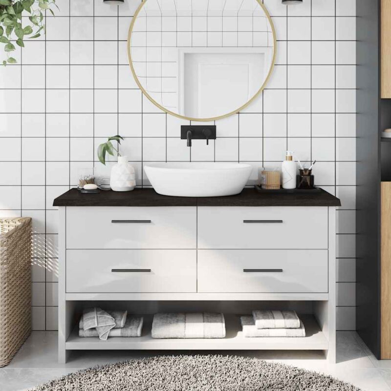 foto del prodotto piano bagno marrone scuro 120x40x 2 4 cm legno trattato vidaxl