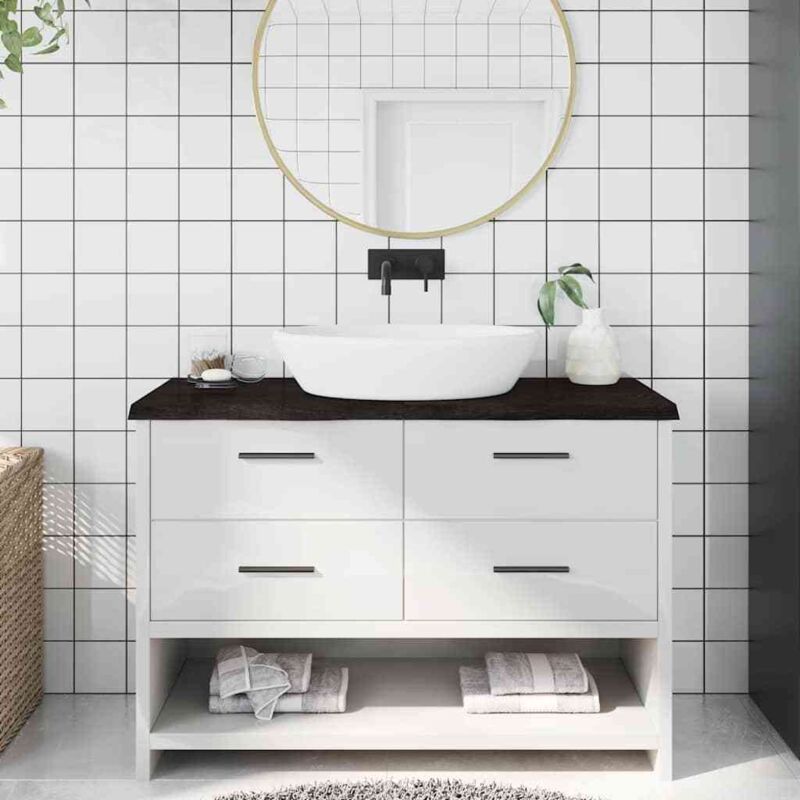 foto del prodotto piano bagno marrone scuro 120x50x 2 4 cm legno trattato vidaxl