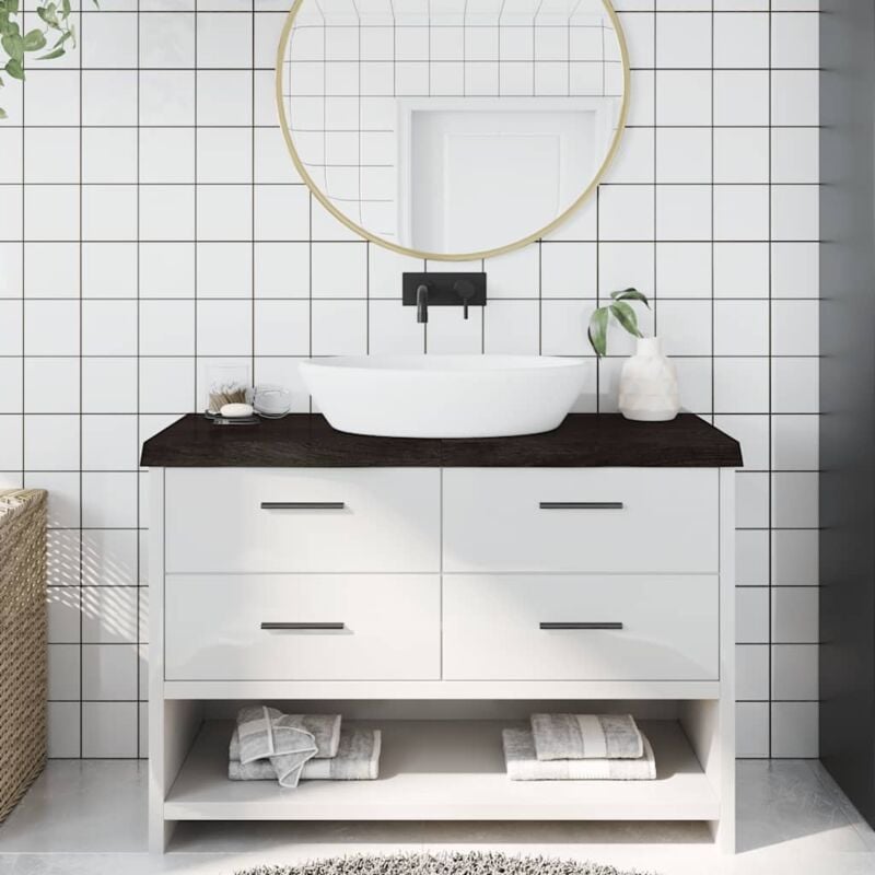 foto del prodotto piano bagno marrone scuro 120x50x 2 6 cm legno trattato vidaxl