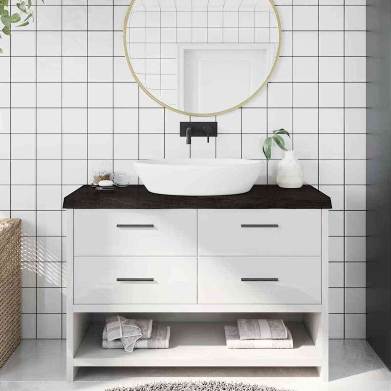 foto del prodotto piano bagno marrone scuro 120x60x 2 6 cm legno trattato vidaxl