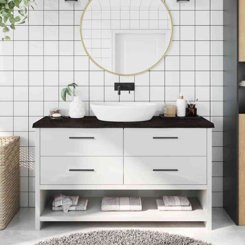 foto del prodotto piano bagno marrone scuro 140x50x 2 4 cm legno trattato vidaxl