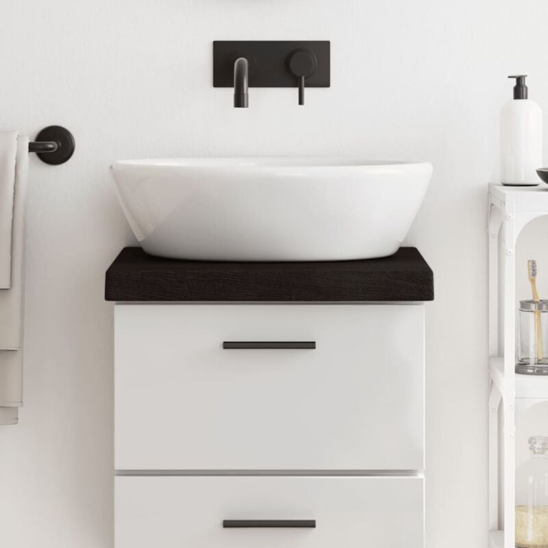 foto del prodotto piano bagno marrone scuro 40x30x 2 6 cm legno massello trattato vidaxl