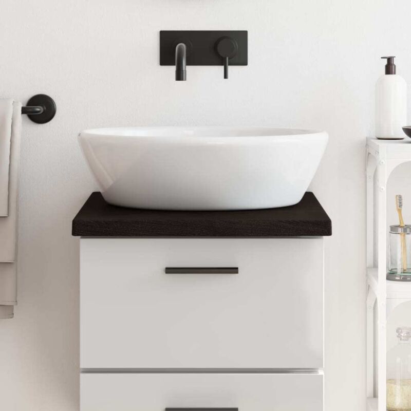 foto del prodotto piano bagno marrone scuro 40x60x 2 4 cm legno massello trattato vidaxl