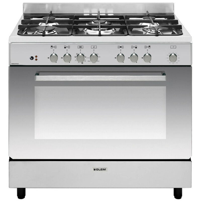 foto del prodotto piano cottura 104l 5 fuochi in acciaio inox ge960cvix2 glem