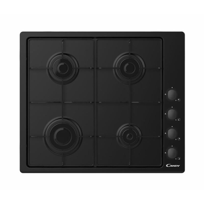 foto del prodotto piano cottura a gas 4 fuochi 60cm nero da incasso chw6lbb candy