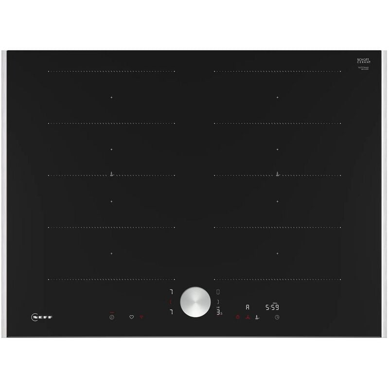 foto del prodotto piano cottura a induzione 71 cm 4 fuochi 7400 w nero t67ttx4l0 neff