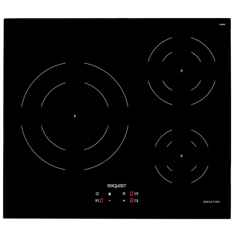 foto del prodotto piano cottura a induzione, 7200 w, 3 zone, funzione powerbooster, programmazione tempo di cottura, blocco di sicurezza, riconoscimento dei