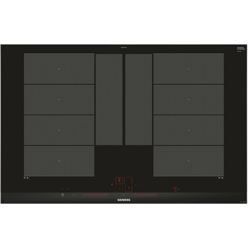 foto del prodotto piano cottura a induzione 80cm 4 fuochi 7400w flexinduction nero ex875lyv1e siemens