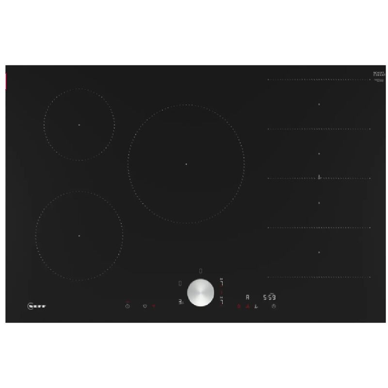 foto del prodotto piano cottura a induzione 83 cm 5 fuochi 7400 w nero t68ttv4l0 neff