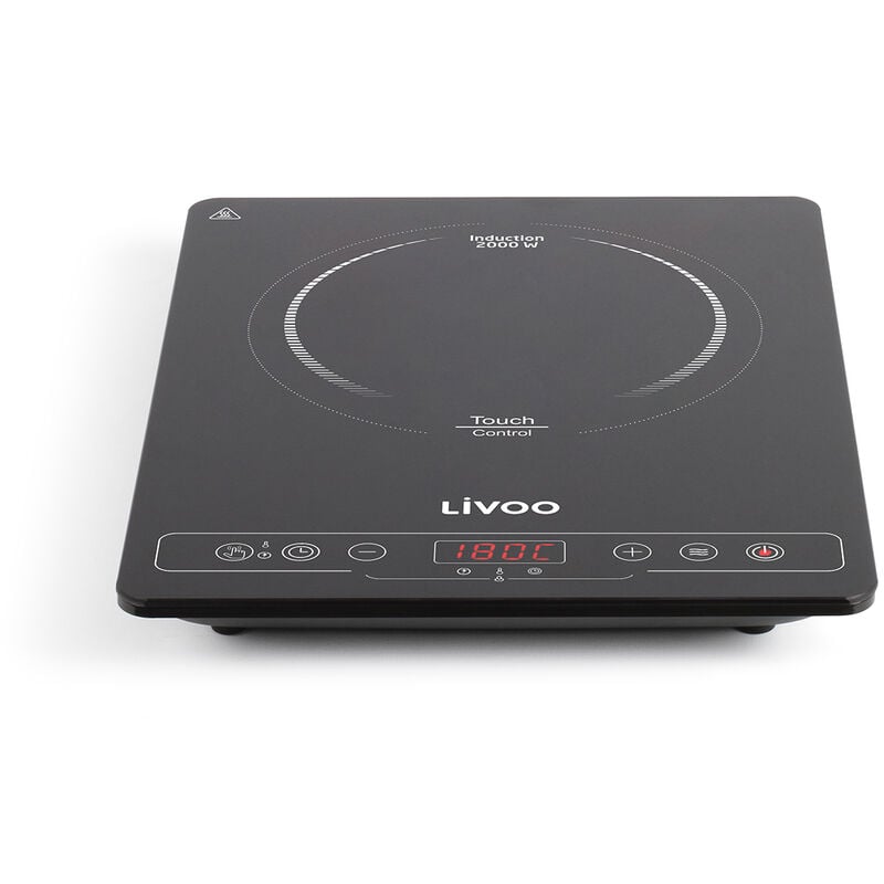 foto del prodotto piano cottura a induzione nero da 2000w doc235 livoo