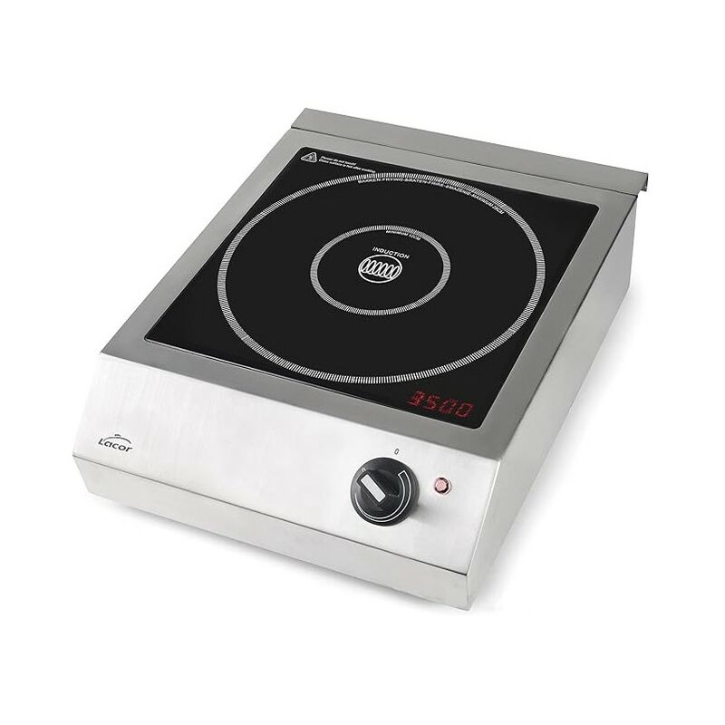 foto del prodotto piano cottura a induzione portatile, 10 livelli di potenza, adatto per diametri compresi tra 12 cm e 28 cm, 3500w, acciaio ino