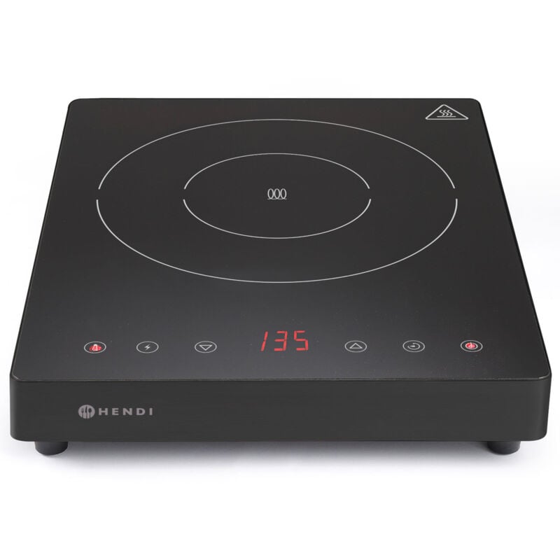 foto del prodotto piano cottura a induzione portatile con pannello touch, 1 zona riscaldante black line, dia. 22 cm 2000 w hendi 239391