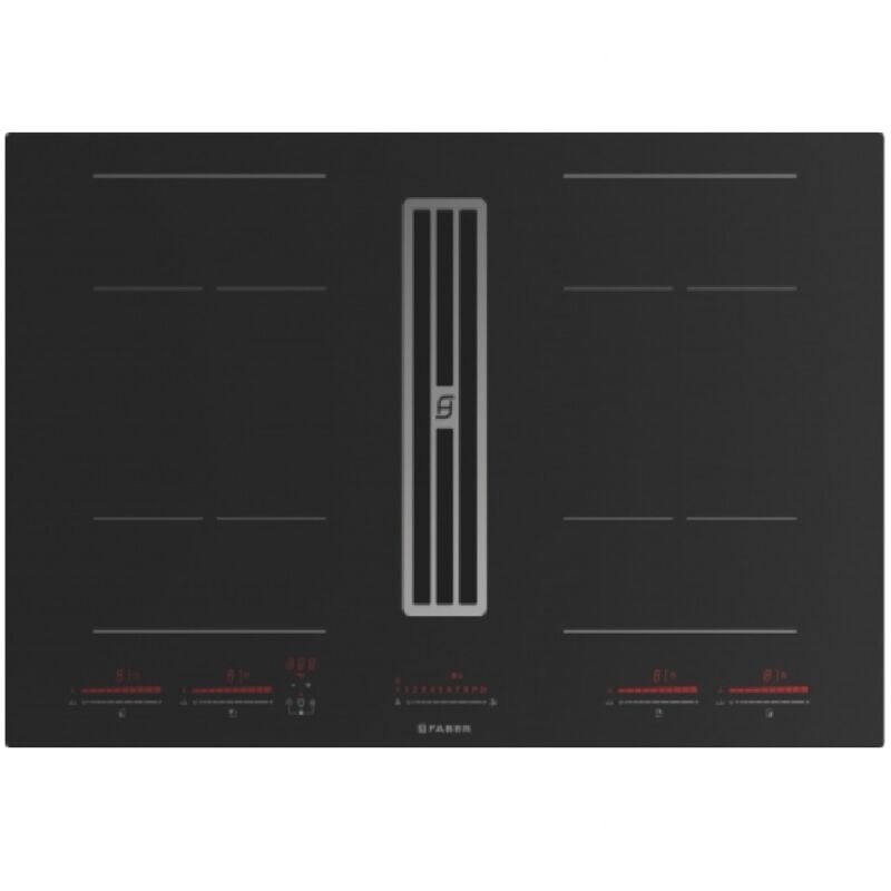 foto del prodotto piano cottura a induzione sottovuoto 83 cm 4 fuochi 7400w nero 5371796 faber