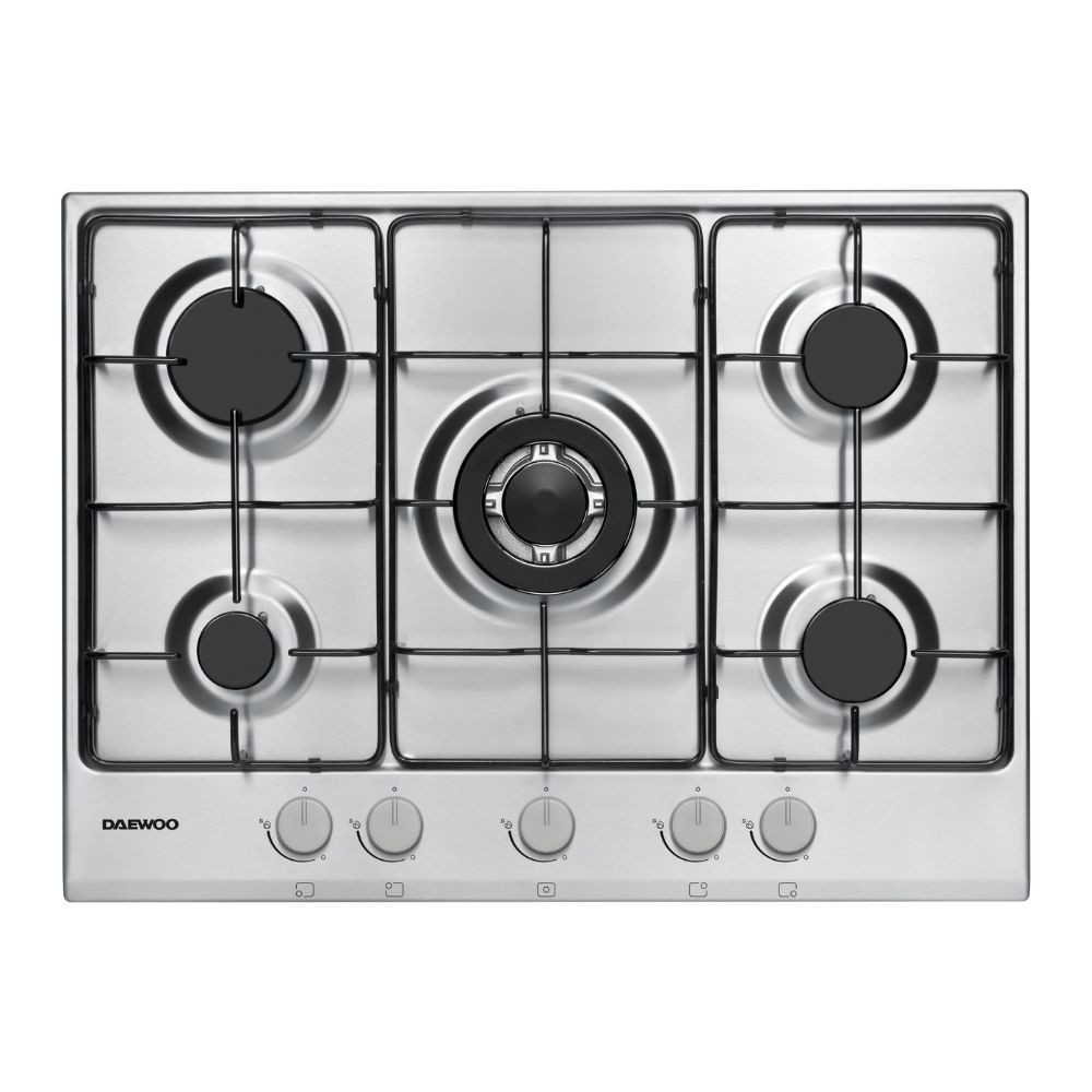 foto del prodotto piano cottura daewoo h7g51l2it 5 zone di cottura 70 cm inox