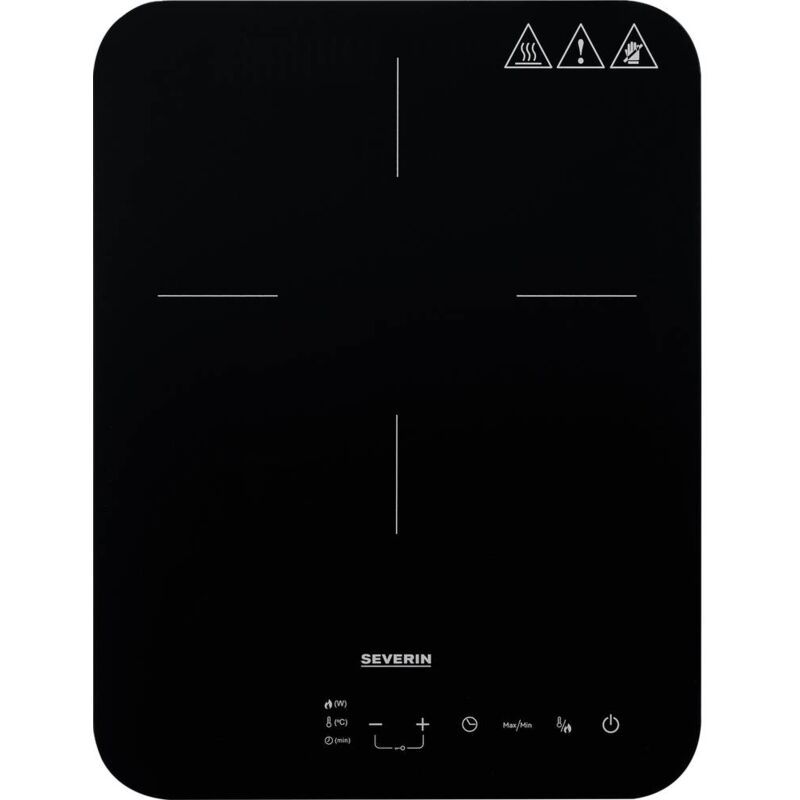 foto del prodotto piano cottura de induzione, piano cottura in vetroceramica, 10 livelli di potenza, touchscreen con timer, segnale acustico e spegnimento automatico,